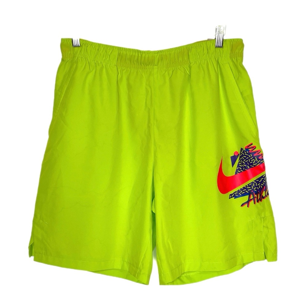 Nike Dri FIT Neon Green Shorts Sz L